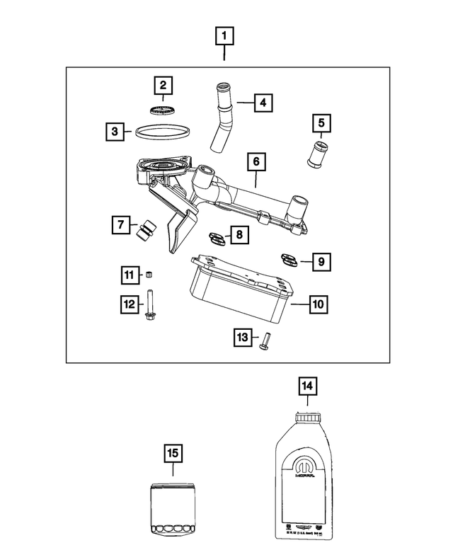 68480745AE - Engine: Engine Oil Filter Adapter for Mopar Image