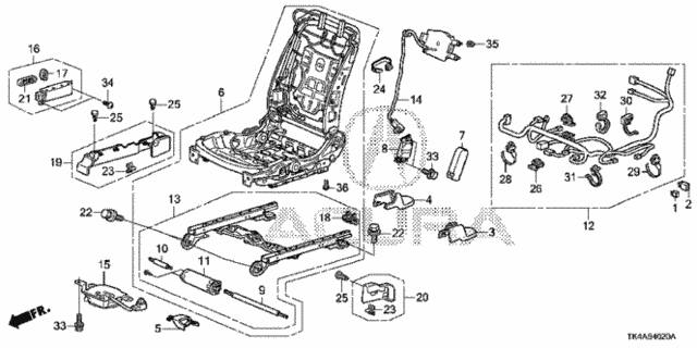 Front Seat Components (R.) for 2014 Acura TL #0