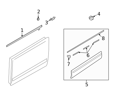 Exterior Trim - Front Door for 2007 Subaru Forester #0