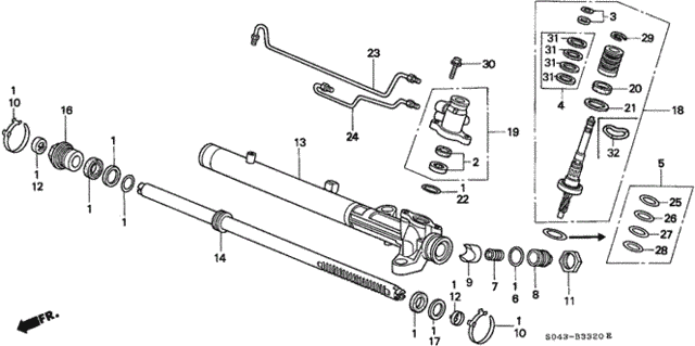 P.S. Gear Box Components for 1997 Honda Civic #0