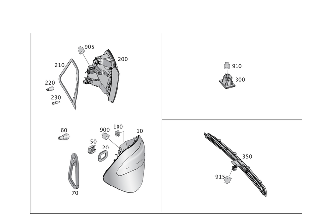 1669060302 - Electrical System: Rear Lamp Combination for Mercedes-Benz: GL350, GL450, GL550, GL63 AMG, GLS350d, GLS450, GLS550, GLS63 AMG Image image