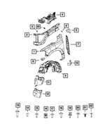 6512438AA - Body Sheet Metal Except Doors: Hex Flange Head Screw for Mopar Image
