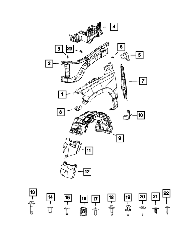 6512438AA - Body Sheet Metal Except Doors: Hex Flange Head Screw for Mopar Image image