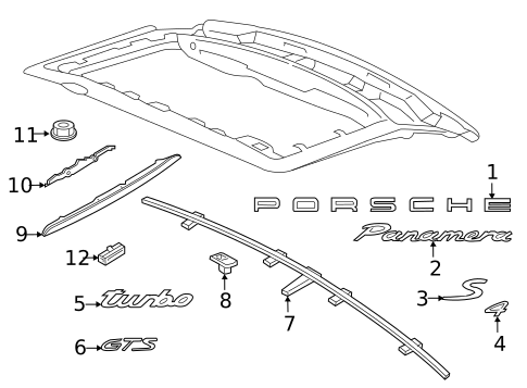 Exterior Trim - Lift Gate for 2020 Porsche Panamera #1