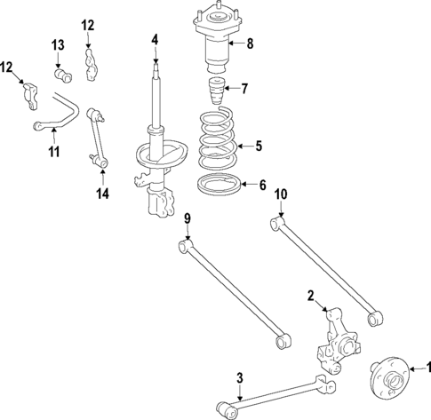 Rear Suspension for 2015 Lexus ES350 #0