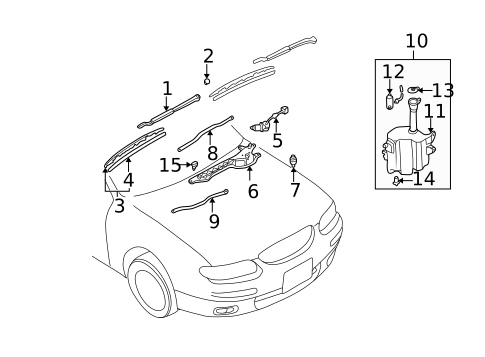 Wiper & Washer Components for 1997 Mazda Millenia #0