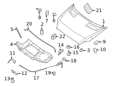 Exterior Trim - Hood for 2010 Mercedes-Benz Sprinter 3500 #0