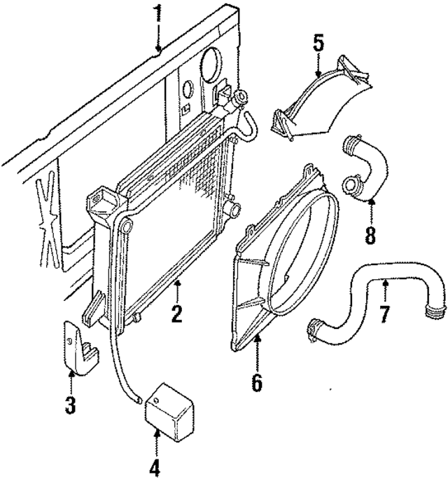 F2TZ8005BA - Cooling System: Radiator Assembly for Ford: Bronco, F-150, F-250, F-350 Image