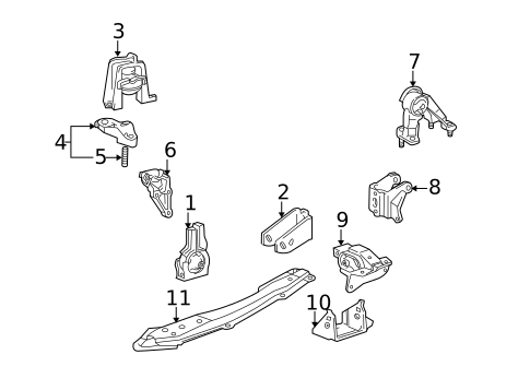 Engine & Trans Mounting for 2000 Toyota Celica #0