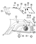 7BT46DX9AA - Interior Trim: Quarter Trim Panel, Left for Mopar Image