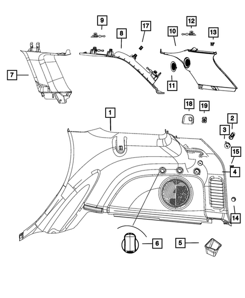 Panels - Moldings - Scuff Plates, Pillar, Cowl, 1/4 Panel Trim and Cargo Covers for 2021 Jeep Grand Cherokee #0