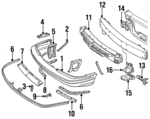 14100784 - Body: Valance Panel Retainer for Chevrolet: Beretta, Lumina Image