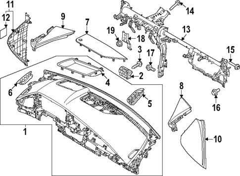 Instrument Panel for 2023 Kia Niro #0