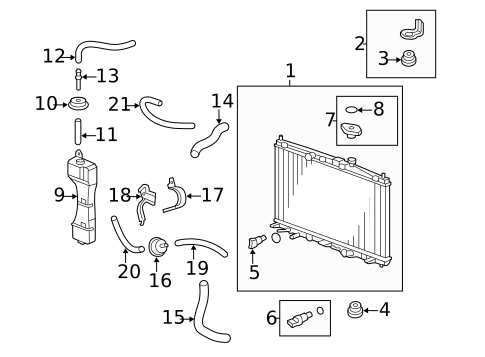 Radiator & Components for 2012 Honda Insight #0