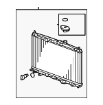 19010RBJ305 - Cooling System: Radiator Assembly for Honda: CR-Z, Insight Image
