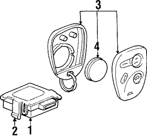 Keyless Entry Components for 1996 Pontiac Bonneville #0