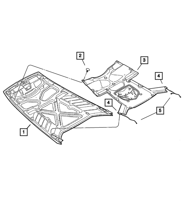 4865684AC - Body Sheet Metal Except Doors: Hood Silencer for Mopar Image