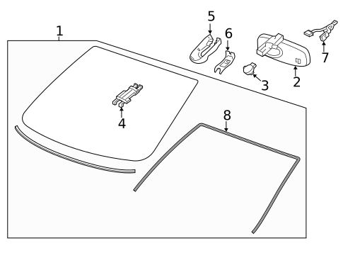 Glass - Windshield for 2017 Buick Envision #1