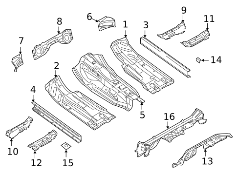 Floor & Rails for 2010 Audi A5 Quattro #1