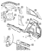 YD92XDVAL - : Quarter Trim Panel, Right for Mopar Image