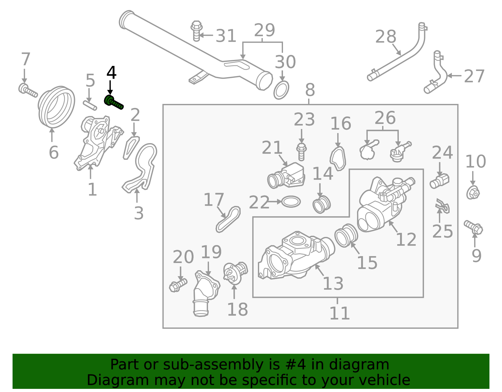 25124 25124-3C200 - Water Pump Bolt 2006-2020 Kia | Kia.Parts Store
