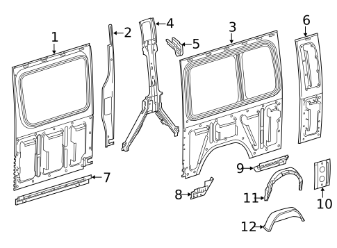 Inner Structure & Rails for 2018 Mercedes-Benz Sprinter 2500 #1