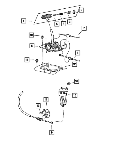 Gearshift Controls for 2005 Jeep Wrangler #0