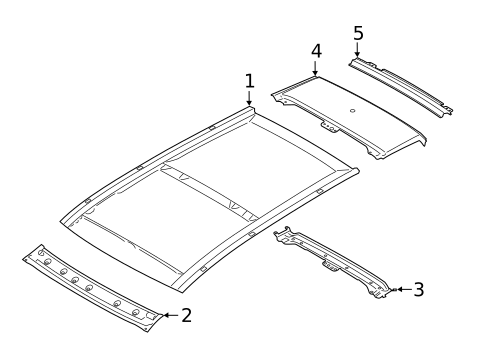 Roof & Components for 2022 Hyundai Santa Fe #1
