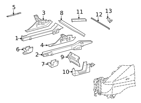 Structural Components & Rails for 2003 Dodge Sprinter 3500 #0