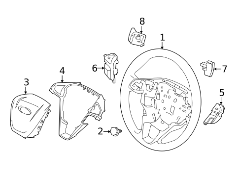 Steering Wheel & Trim for 2017 Ford Fusion #0