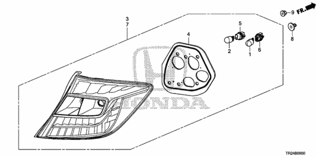 Taillight (1) for 2012 Honda Civic #0