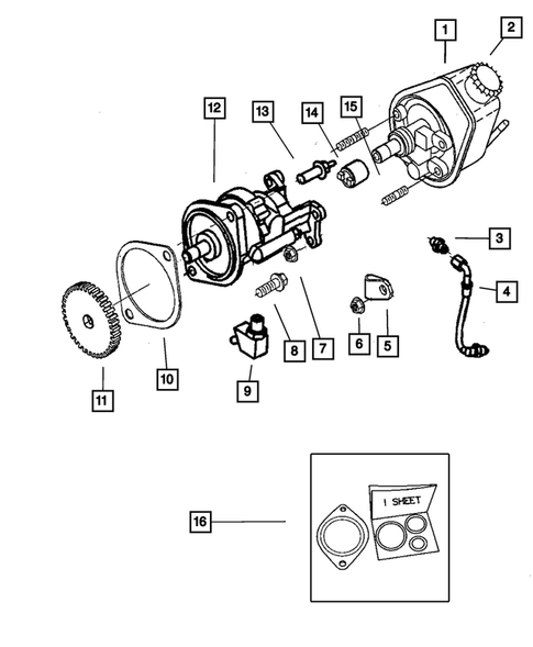 Power Steering Pump for 2002 Dodge Ram 3500 #0