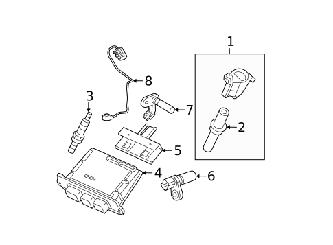 Ignition Coil for 2009 Ford F-250 Super Duty #0