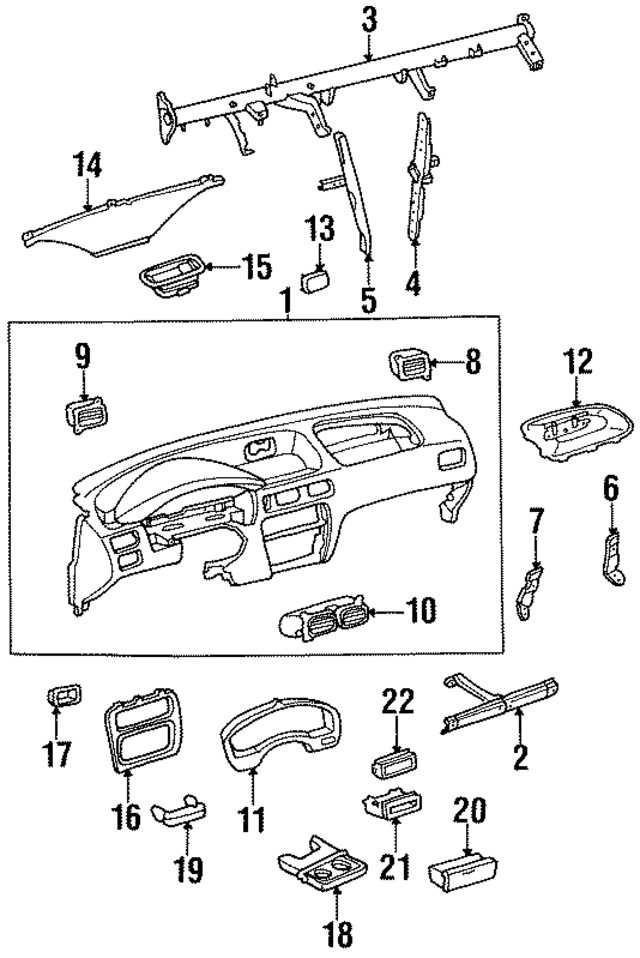 5530116170E0 - Body: Instrument Panel for Toyota: Tercel Image
