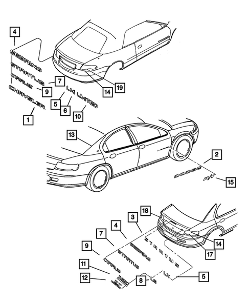 Nameplates for 2002 Dodge Stratus #0