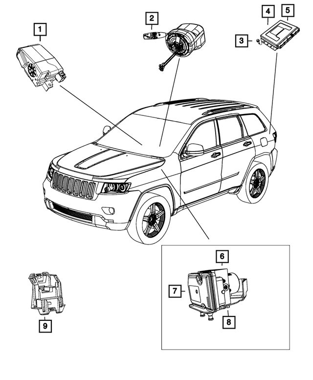 5035318AB - Electrical: Active Dampening Module for Chrysler: 300 | Dodge: Challenger, Charger | Jeep: Grand Cherokee Image