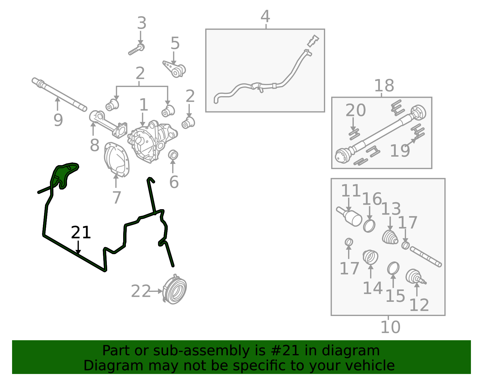 thumbnail image 2 of BL3Z-7A785-A - Ford 4x4 Front 4WD Vacuum Line Hose 2011-2014 Ford 2 of 11