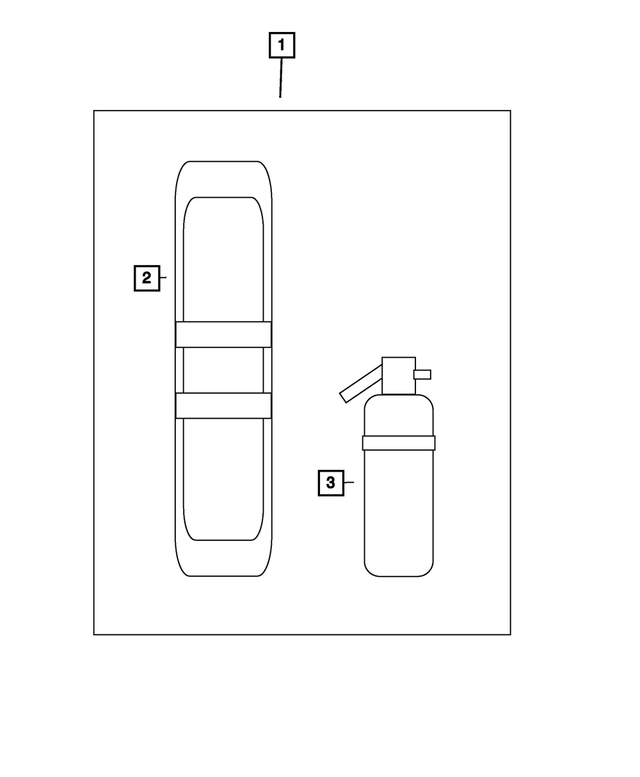 55352852AA - Wheels: Tool Set for Chrysler: 200, 300, Pacifica, PT Cruiser, Sebring, Town &amp; Country, Voyager | Dodge: Avenger, Caliber, Challenger, Charger, Dakota, Dart, Durango, Grand Caravan, Journey, Magnum, Neon, Nitro, Ram 1500, Ram 2500, Ram 3500, Stratus, Viper | Jeep: Cherokee, Commander, Compass, Gladiator, Grand Cherokee, Grand Cherokee L, Liberty, Patriot, Wrangler, Wrangler JK | Ram: 1500, 1500 Classic, 2500, 3500, C/V, Dakota Image