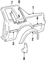 7660719125 - Body: Mud Guard for Toyota: Celica Image