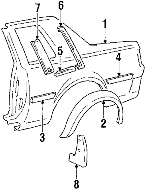 Outer Components for 1985 Toyota Celica #0