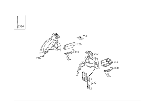 Rear End Floor for 2002 Mercedes-Benz S55 AMG #0