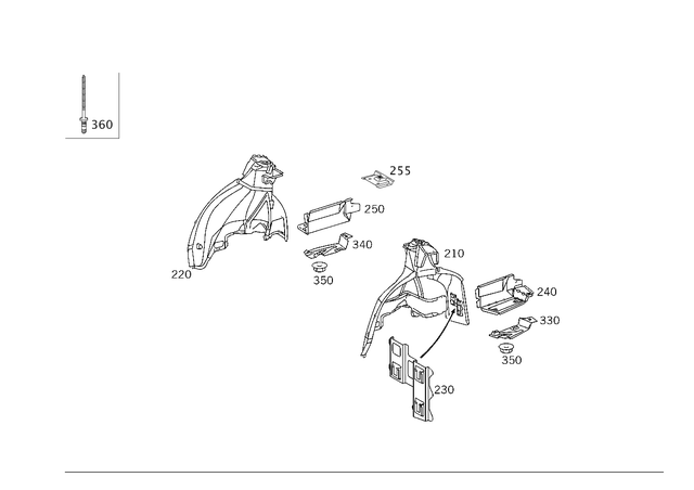 2206110111 - Substructure: Cover Plate for Mercedes-Benz Image image