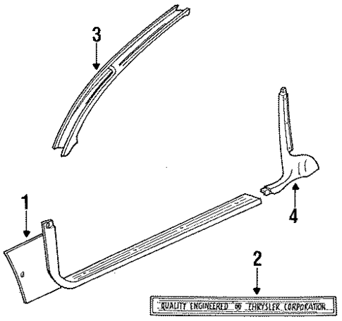 Interior Trim - Pillars for 1988 Chrysler LeBaron #1