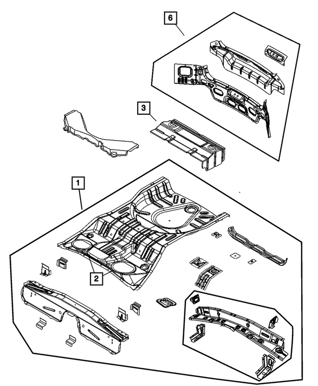 5183909AA - : Rear Floor Pan for Mopar Image