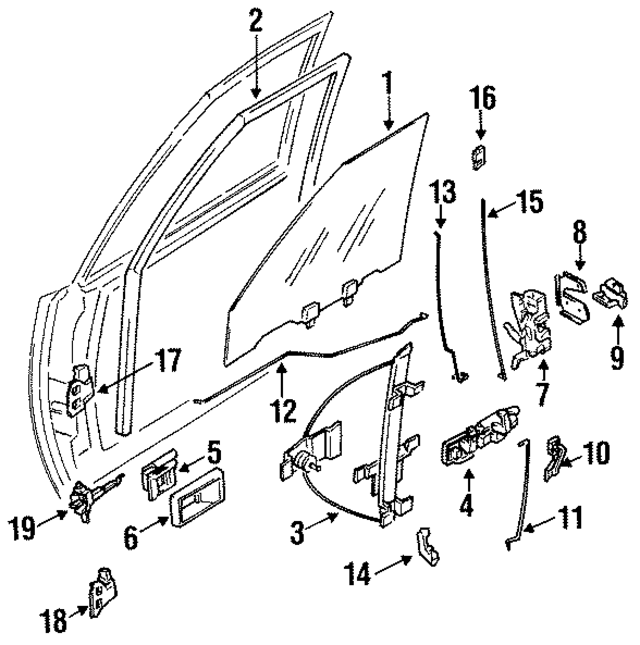 8030063A10 - : Door Glass for Nissan Image