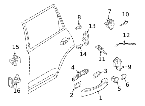 Lock & Hardware for 2003 Porsche Cayenne #1