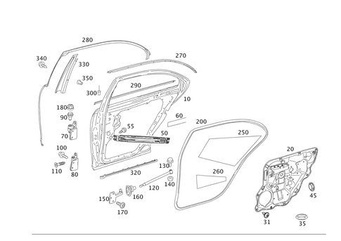 Rear Doors for 1996 Mercedes-Benz S500 #0