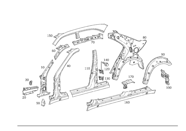 2106375516 - Side Panels: Reinforcement for Mercedes-Benz Image image