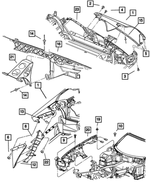 6504118 - Body Sheet Metal Except Doors: M6 X 1.00 U-nut for Mopar Image