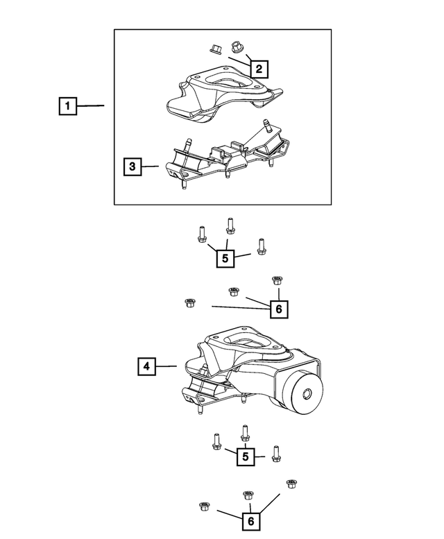 « 68185822AC – Transmission : Soutien De Transmission Socle Et Isolateur pour Mopar Image »